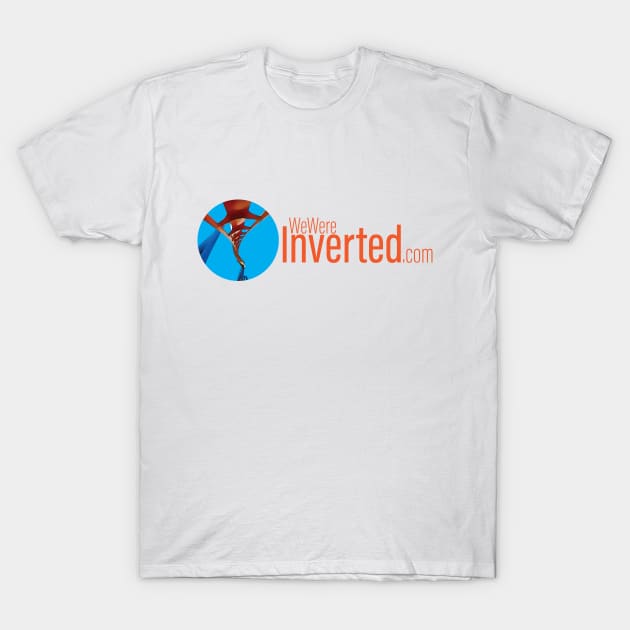 We Were Inverted Logo | Blue Circle | Orange Text T-Shirt by We Were Inverted